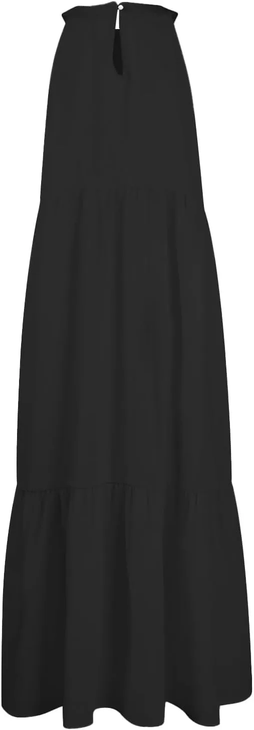 Dresses for Women 2025 Sleeveless Maxi Dress Women Dresses Spring Solid Color Womens Dresses Tea