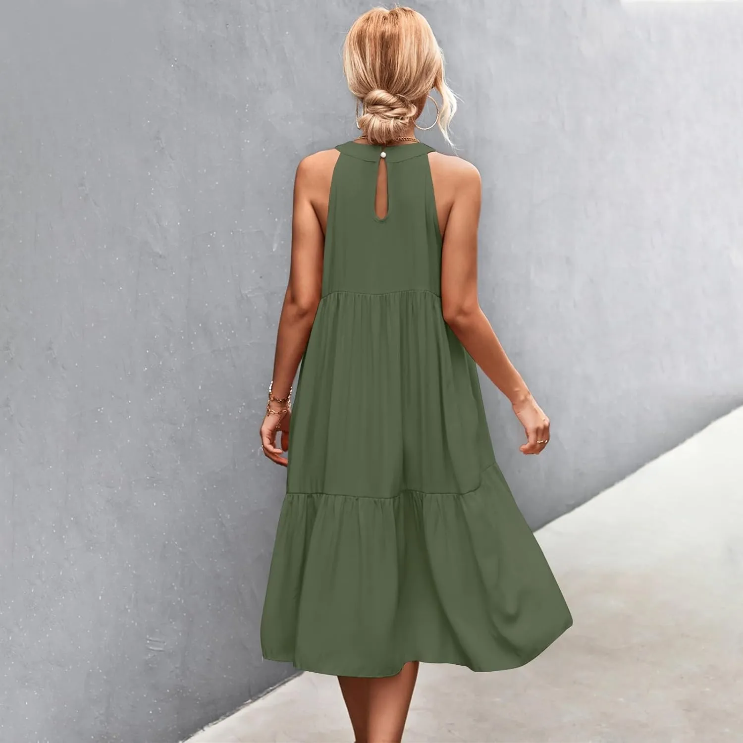 Dresses for Women 2025 Sleeveless Maxi Dress Women Dresses Spring Solid Color Womens Dresses Tea