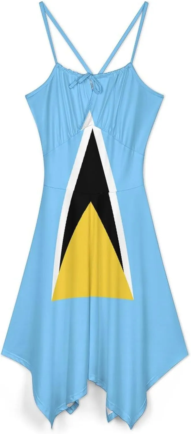 Dresses for Women Sealand,Principality of Flag Camisole Dress Casual Fashion Summer Dresses