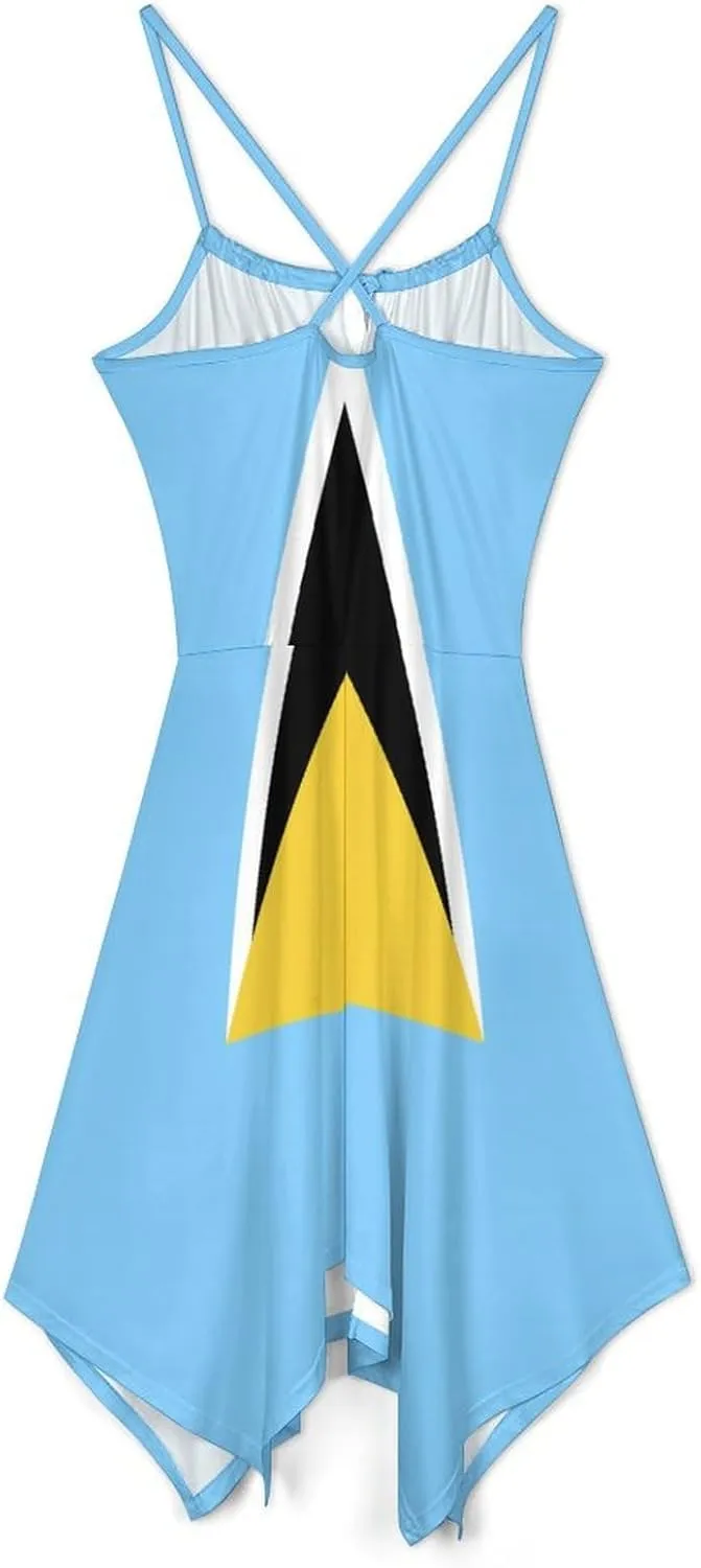 Dresses for Women Sealand,Principality of Flag Camisole Dress Casual Fashion Summer Dresses