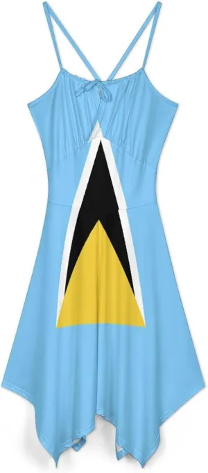Dresses for Women Sealand,Principality of Flag Camisole Dress Casual Fashion Summer Dresses