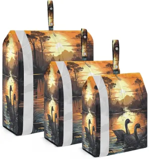 Ducks Sunset Pond Packing Cubes for Travel 3 Set Packing Compression Cubes Luggage Bags for Packing