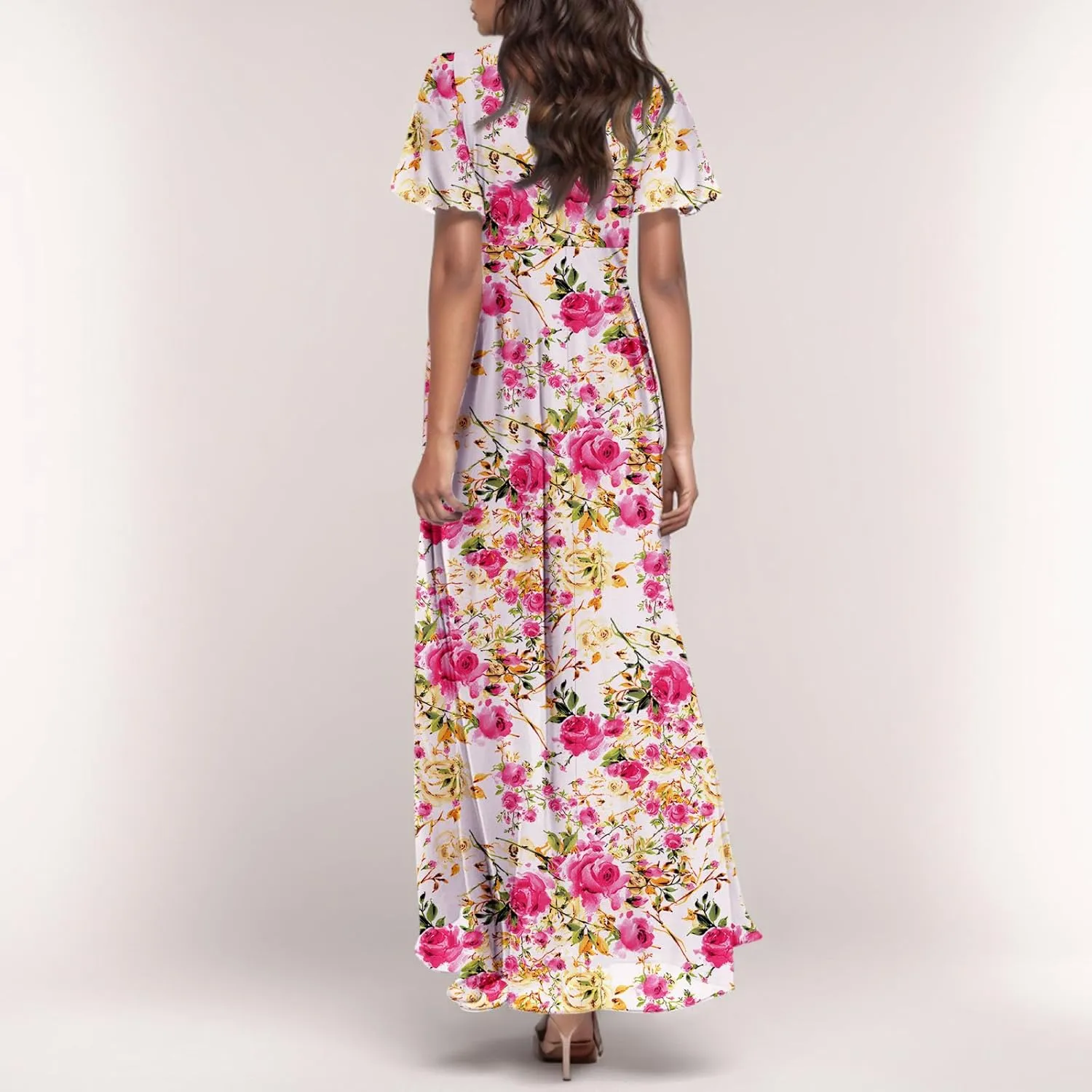 Easter Dress for Women Chiffon Dress Summer Dresses for Women 2025 Swing Swing Flowy Ruffle