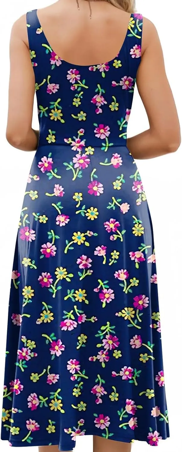 Easter Dress for Women Spring Summer Casual Dresses for Women 2025 Casual Boho Floral Print