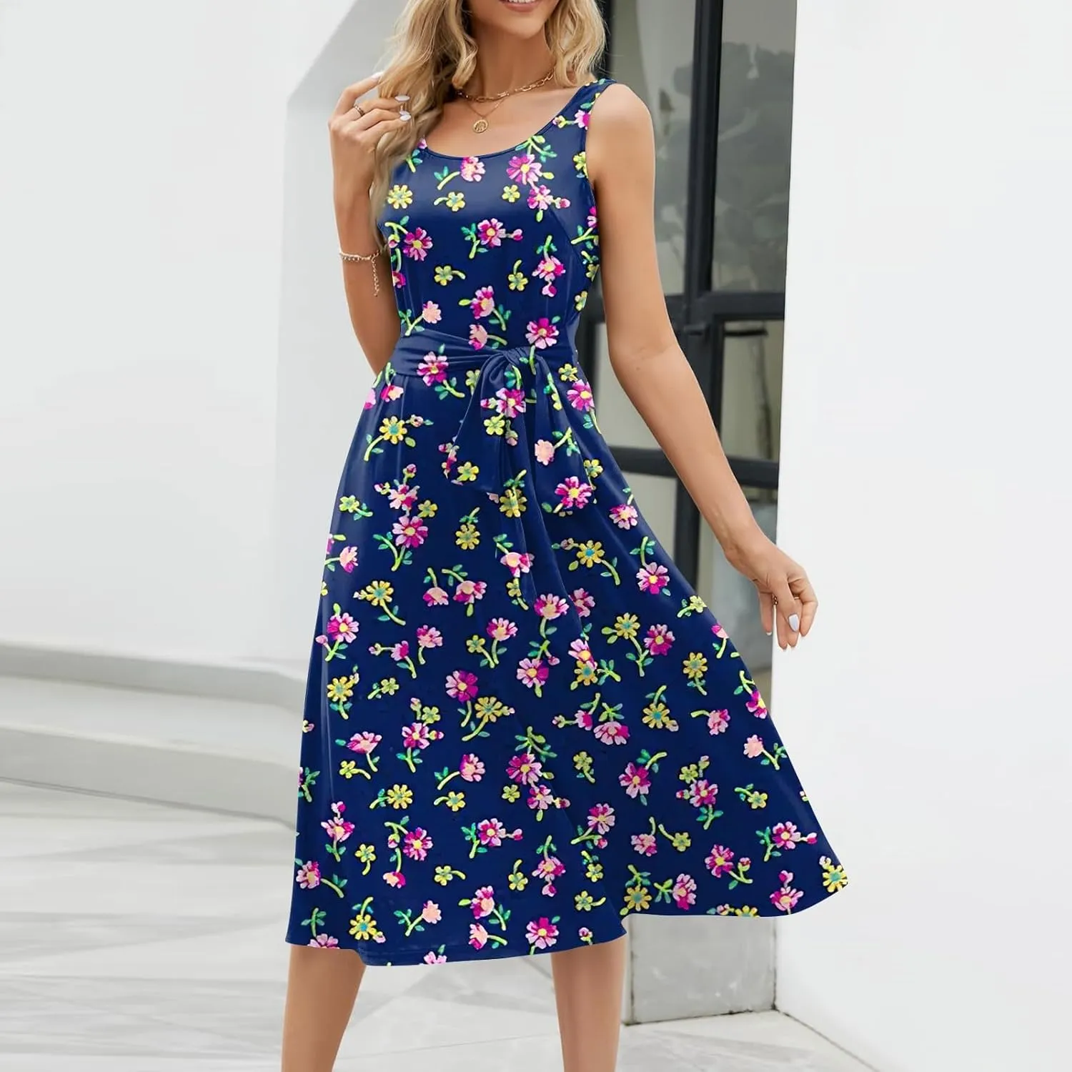 Easter Dress for Women Spring Summer Casual Dresses for Women 2025 Casual Boho Floral Print