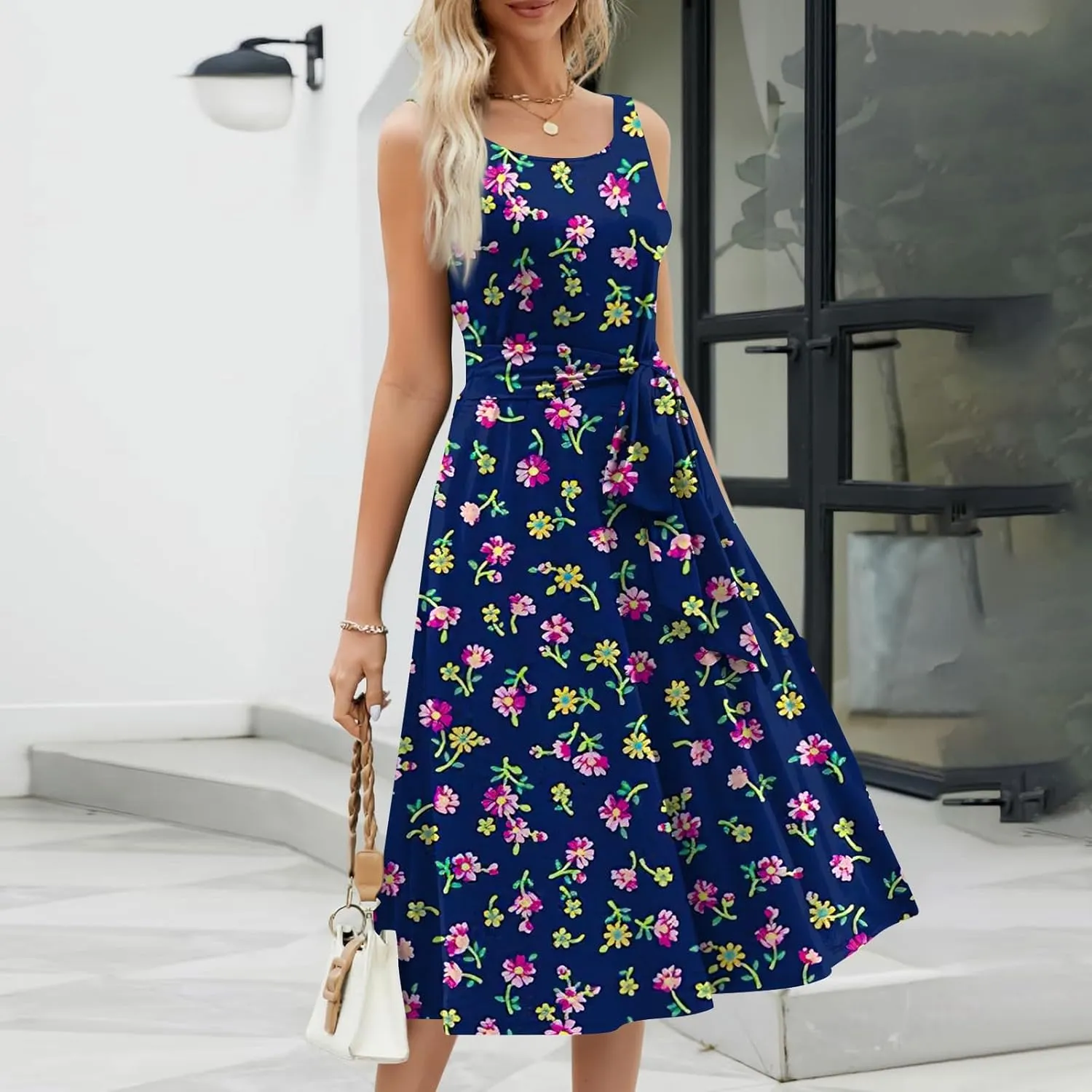 Easter Dress for Women Spring Summer Casual Dresses for Women 2025 Casual Boho Floral Print