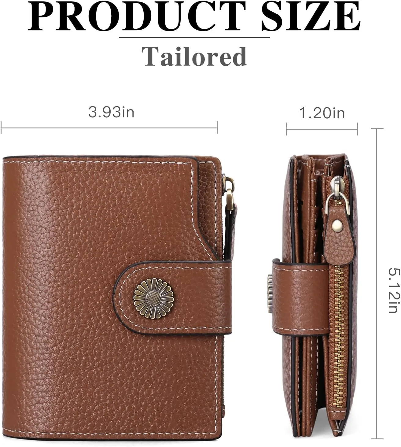 FALAN MULE Small Wallet for Women Leather Bifold Compact Small Womens Wallet with RFID Blocking