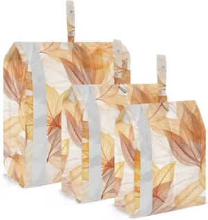 Fall Leaves Brown Packing Cubes for Travel 3 Set Luggage Packing Cubes Suitcase Organizer Bags for Luggage