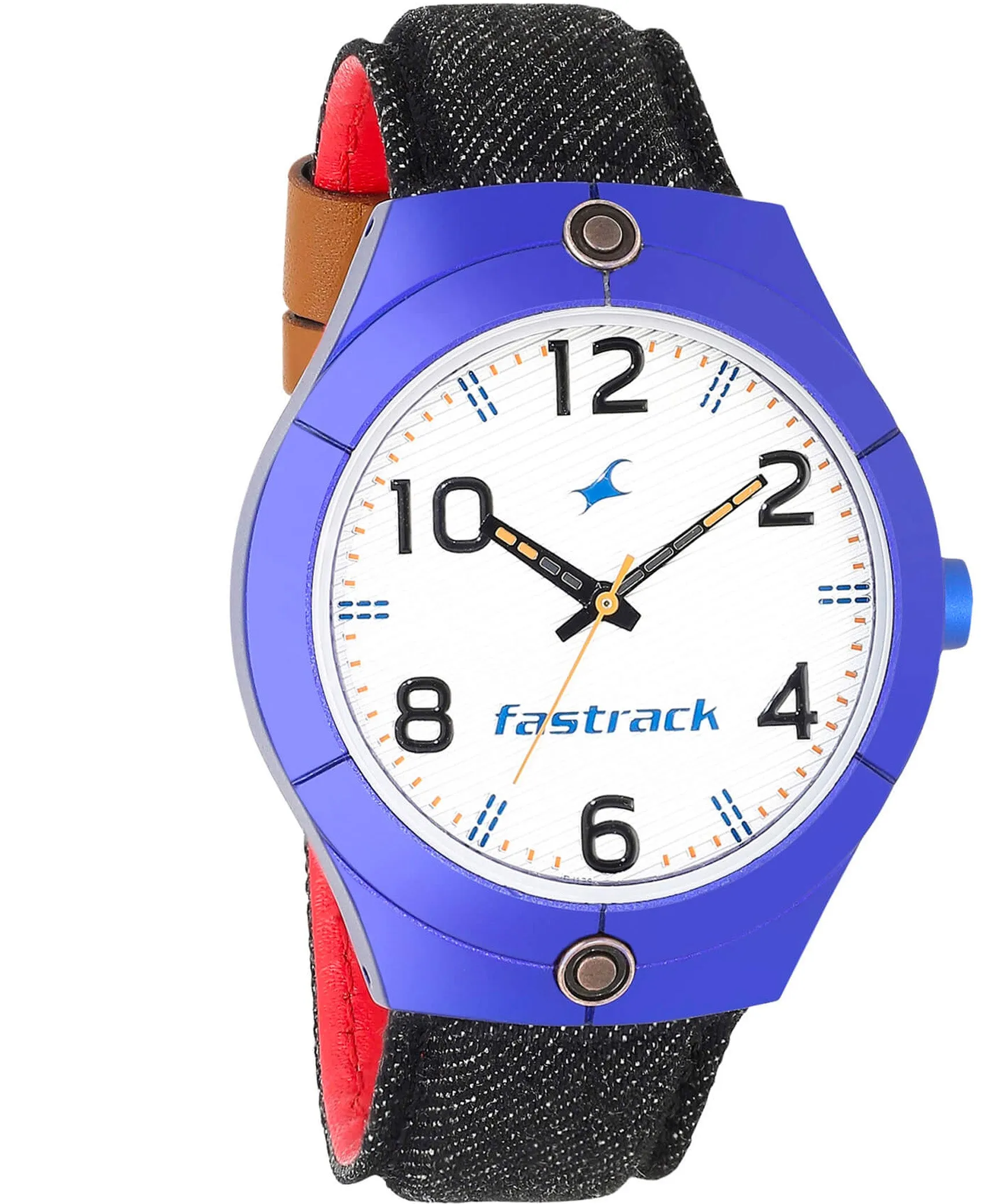 Fastrack, Men’s Watch Analog, White Dial   Denim Strap, 3191AL01