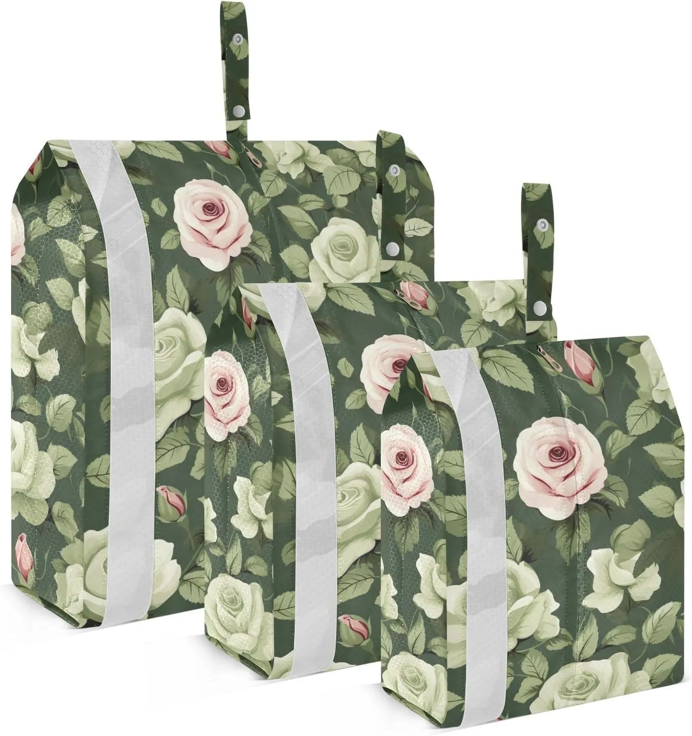 Flowers Floral Spring Packing Cubes for Travel 3 Set Travel Packing Organizers Luggage Packing Organizers for Packing Compression