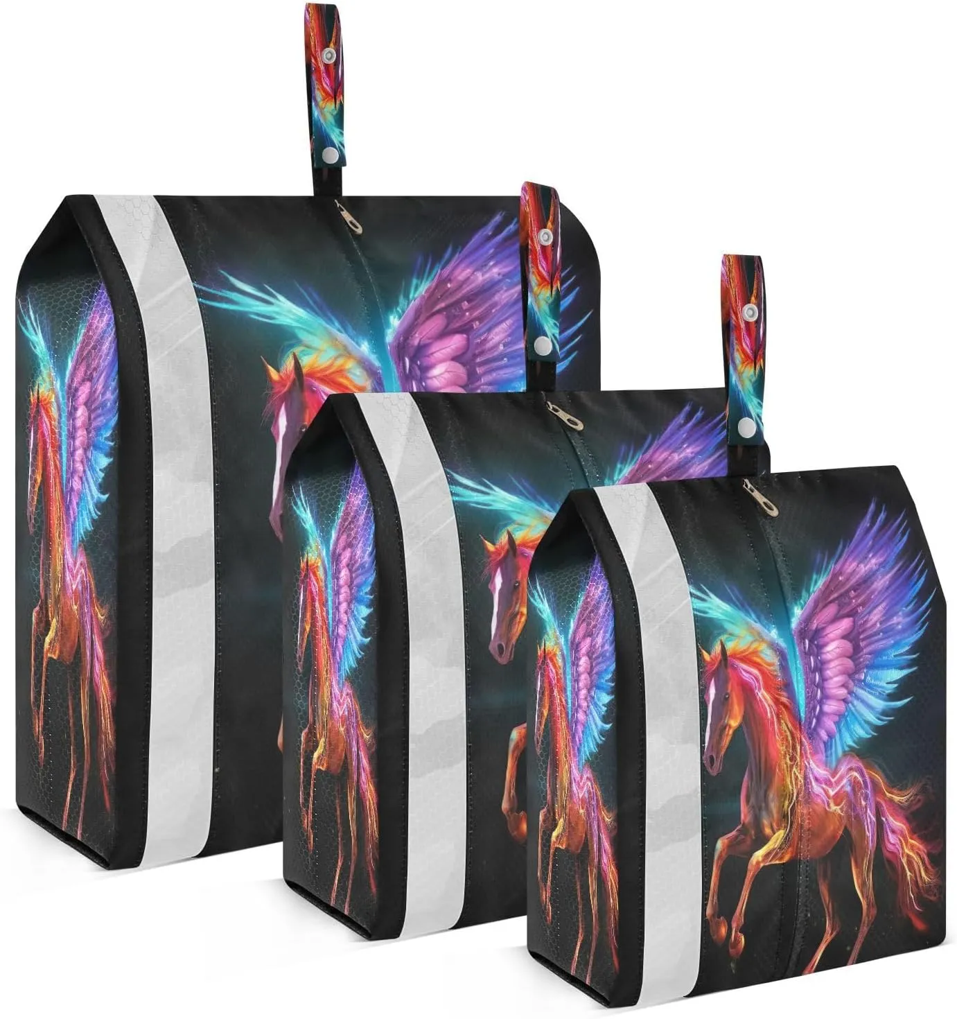 Flying Horse Rainbow Packing Cubes for Travel 3 Set Luggage Packing Cubes Suitcase Organizer Bags Set for Travel Accessories
