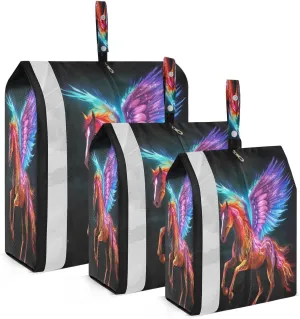 Flying Horse Rainbow Packing Cubes for Travel 3 Set Luggage Packing Cubes Suitcase Organizer Bags Set for Travel Accessories