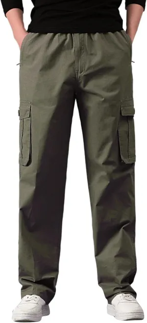 FZVYD Black Pants Men's Relaxed Fit Causal Work Streetwear Baggy Joggers Drawstring Sweatpants with Pockets 2023