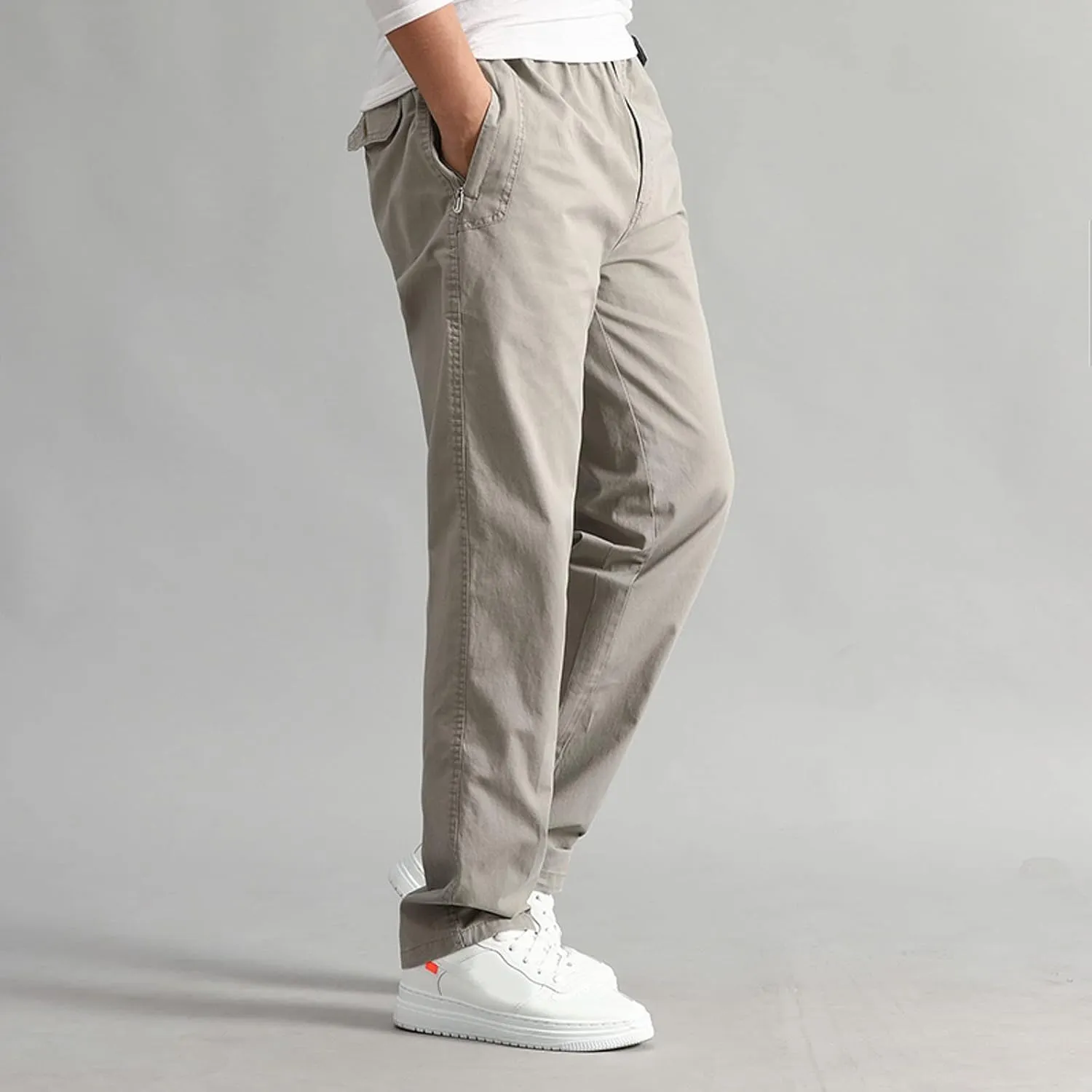 FZVYD Men's Pants Men's Relaxed Fit Causal Work Streetwear Baggy Joggers Drawstring Sweatpants with Pockets 2023