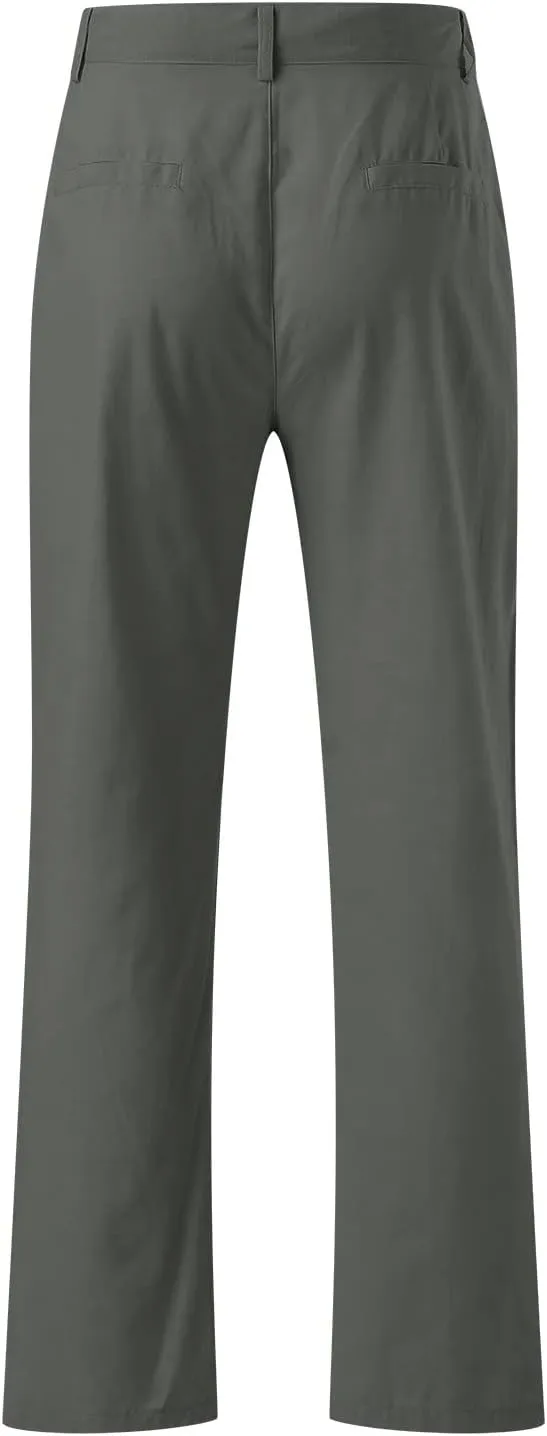 FZVYD Men's Stretch Pants Mens Casual Elastic Drawstring Cargo Pants Lightweight Relaxed Fit Cotton Workout Sweatpants 2023