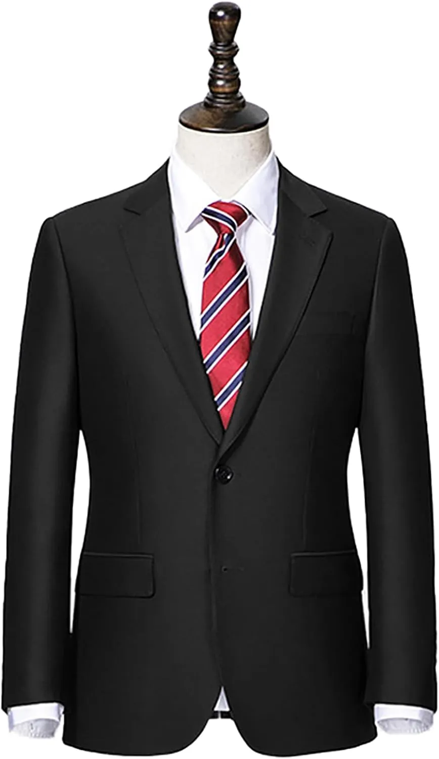 GATMSTZ Mens Suits Big and Tall 2 Pieces Blazer Pants Set Classic Fit