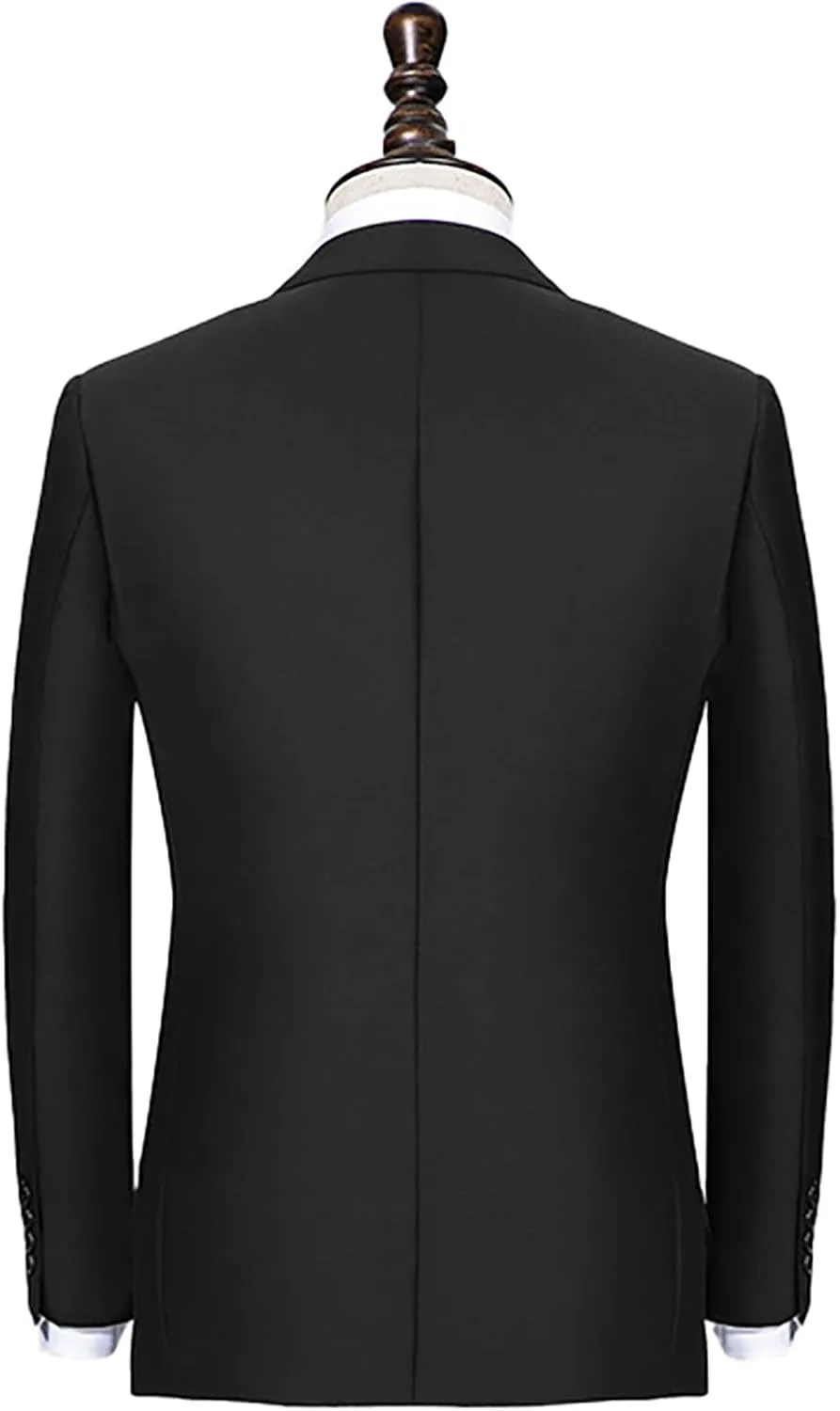 GATMSTZ Mens Suits Big and Tall 2 Pieces Blazer Pants Set Classic Fit