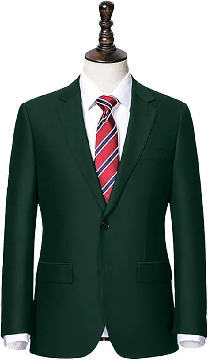 GATMSTZ Mens Suits Big and Tall 2 Pieces Blazer Pants Set Classic Fit