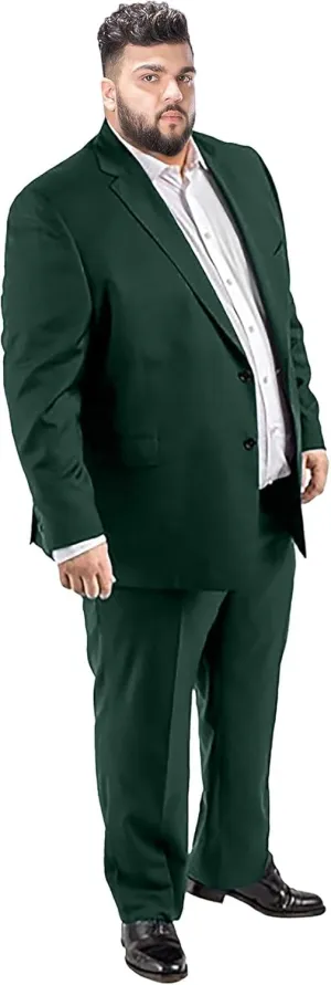 GATMSTZ Mens Suits Big and Tall 2 Pieces Blazer Pants Set Classic Fit