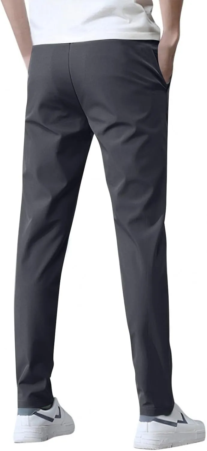 Glide Pants Men Quick Dry Breathable Work Pants Stretch Waterproof Active Hiking Lightweight Trousers with Pockets