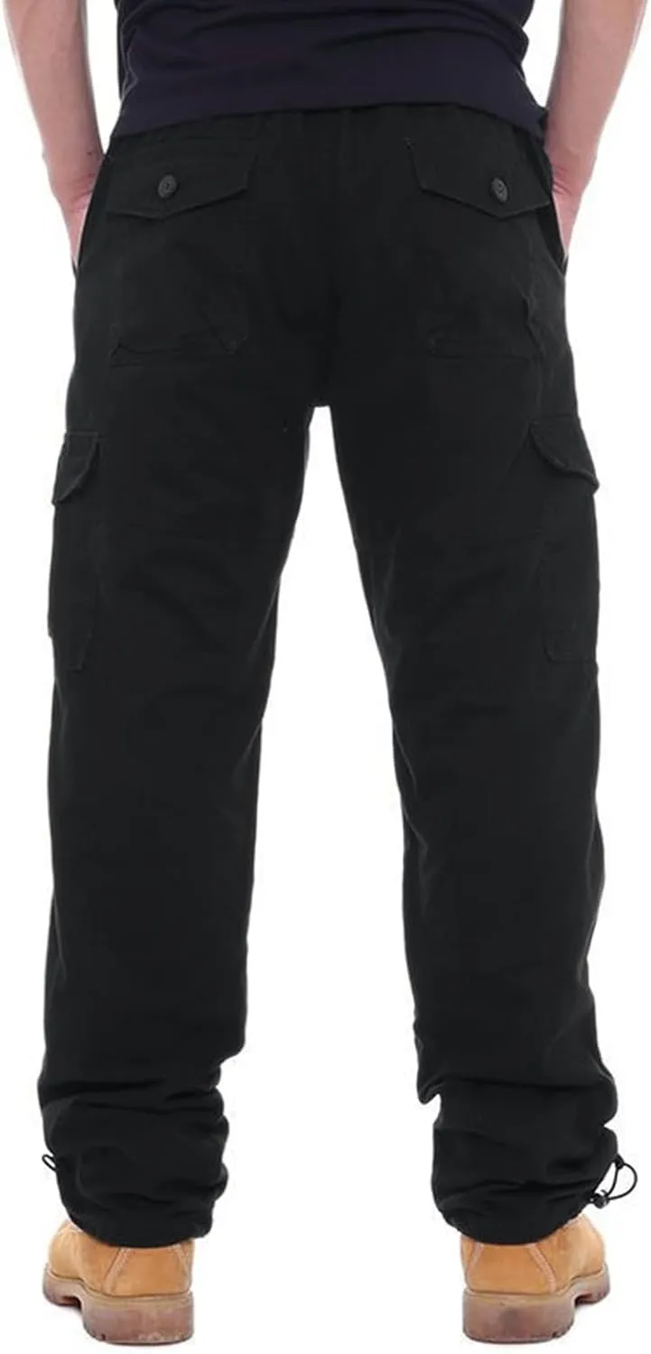 GOFULY Cargo Pants for Men Relaxed Fit Stretch Baggy Sweatpants Multi Pockets Big and Tall Pants Lightweight Trousers Fashion