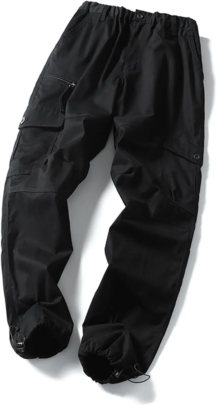 GOFULY Cargo Pants for Men Relaxed Fit Stretch Baggy Sweatpants Multi Pockets Big and Tall Pants Lightweight Trousers Fashion