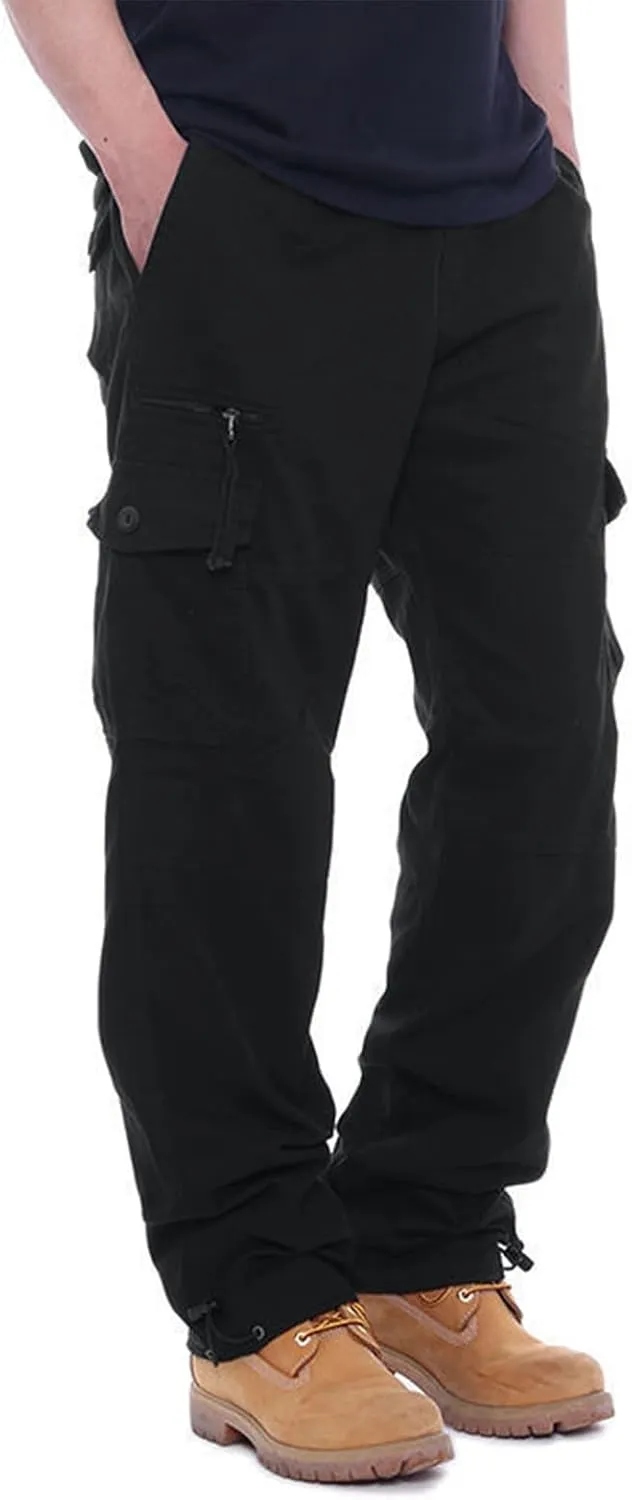 GOFULY Cargo Pants for Men Relaxed Fit Stretch Baggy Sweatpants Multi Pockets Big and Tall Pants Lightweight Trousers Fashion