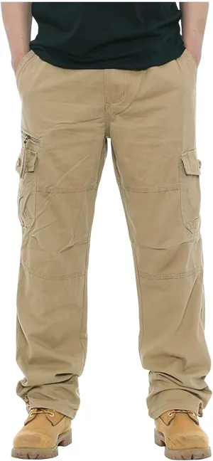 GOFULY Cargo Pants for Men Relaxed Fit Stretch Baggy Sweatpants Multi Pockets Big and Tall Pants Lightweight Trousers Fashion
