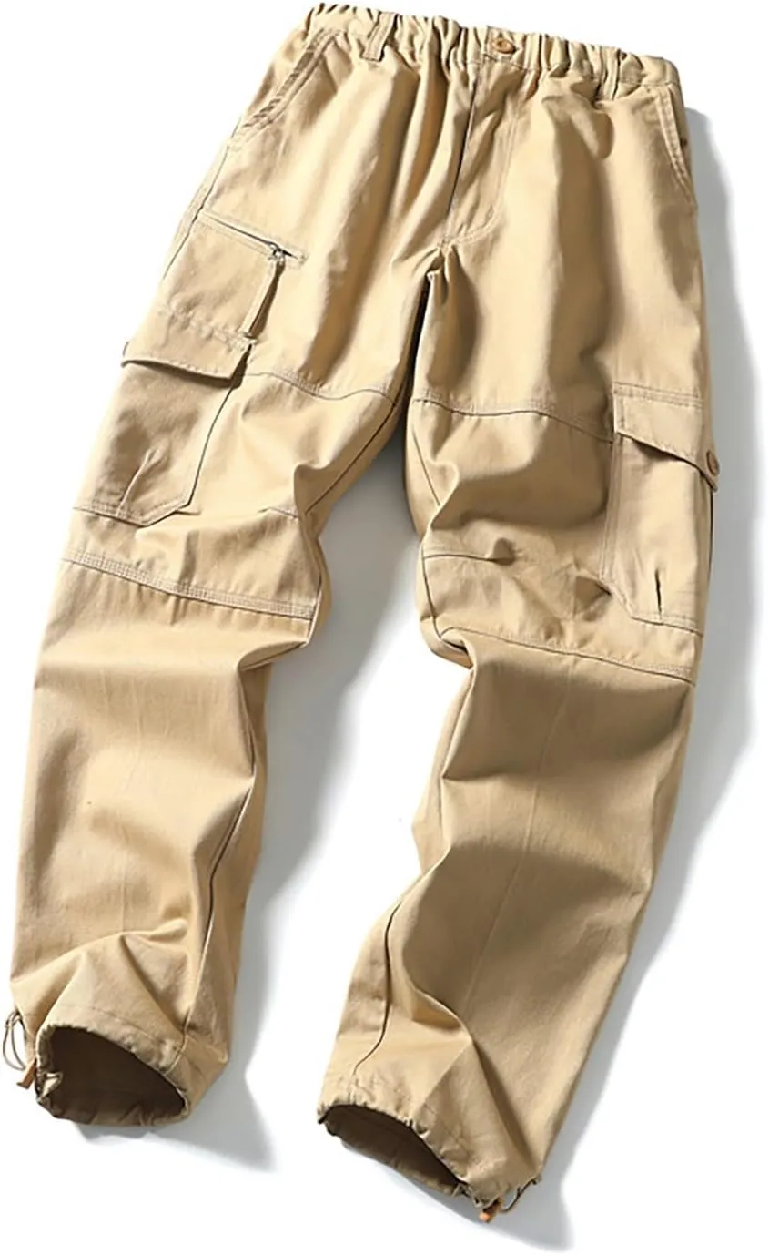 GOFULY Cargo Pants for Men Relaxed Fit Stretch Baggy Sweatpants Multi Pockets Big and Tall Pants Lightweight Trousers Fashion