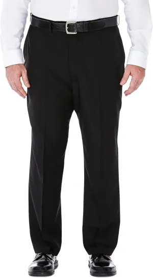 Haggar Men's Big and Tall Eclo Classic Fit Dress Pants Flat Front and Pleated Front