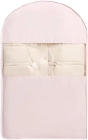 Hanging Garment Bag with Self Compression Zipper, Space Saving Hanging Protector for Down Coat, Self Compression Zip Garment Bags for Closet Storage (Pink, 35.5x22.8 Inch)