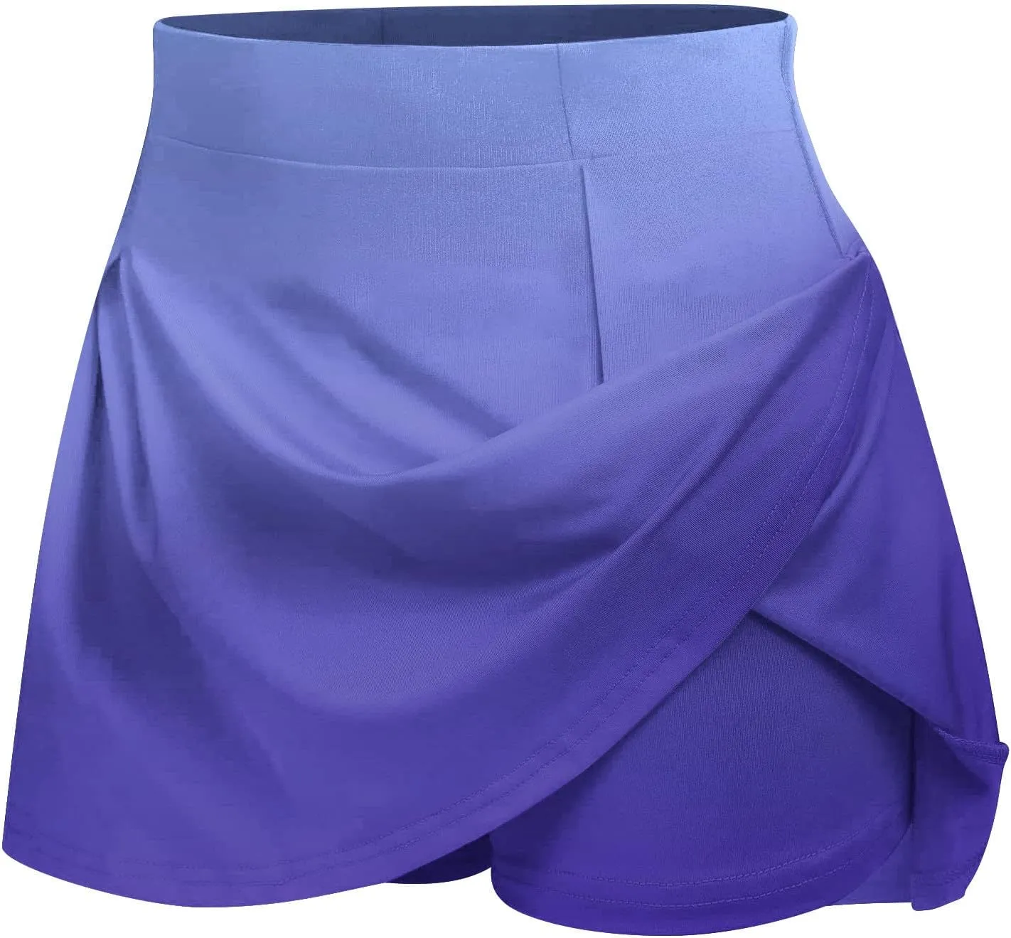HGps8w Women High Waisted Tennis Skirts Gradient Athletic Stretchy Tummy Control Flowy Golf Skorts Skirts with Pockets Shorts
