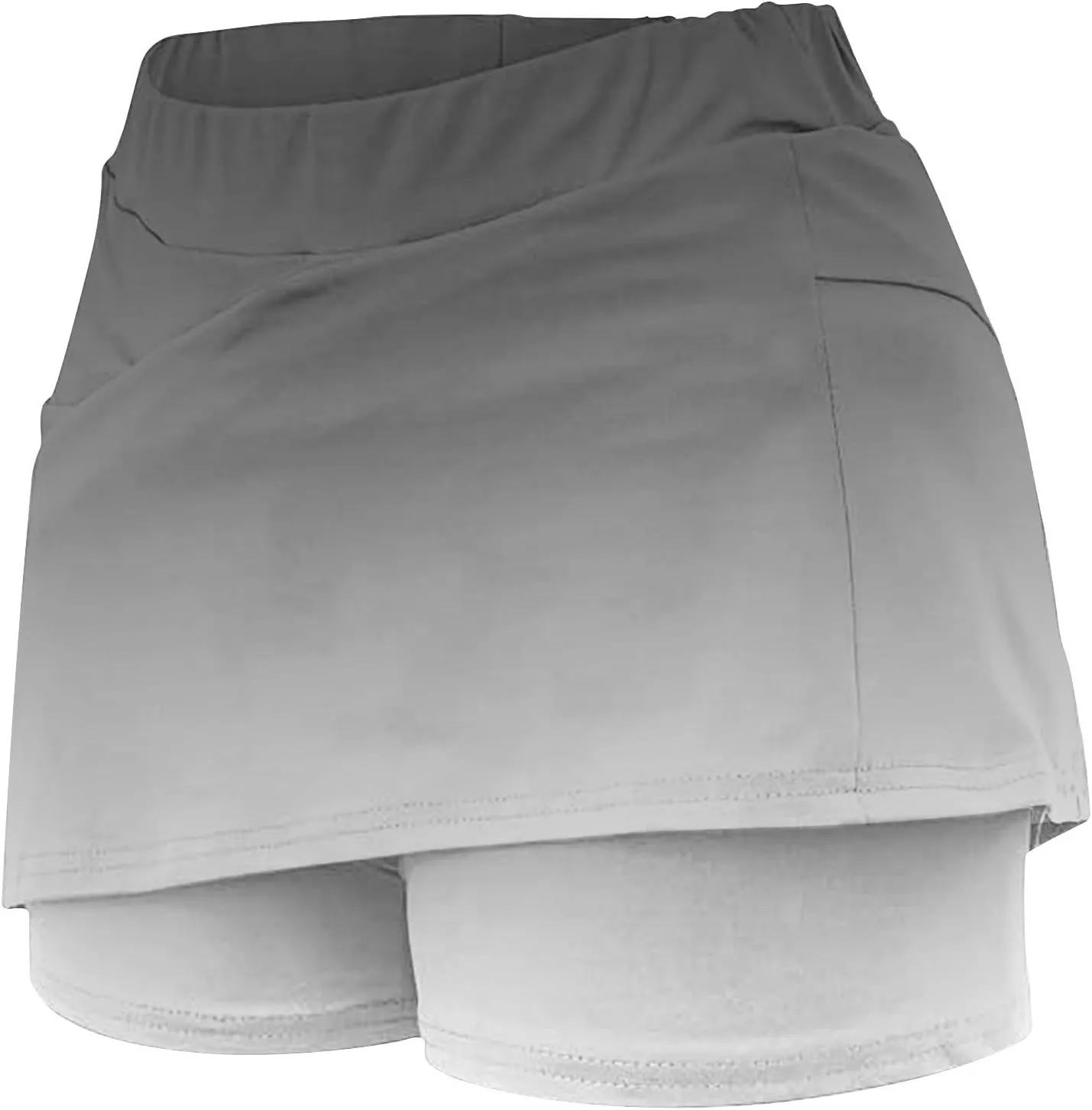 High Waisted Tennis Skirts for Women Built in Shorts, Gradient Mini Athletic Skorts Golf Sports Running Skort