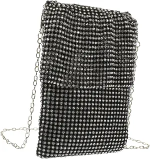 Homoyoyo Ladies Handbags Rhinestone Evening Bag Compact Shoulder Bag for Travel and Everyday Use