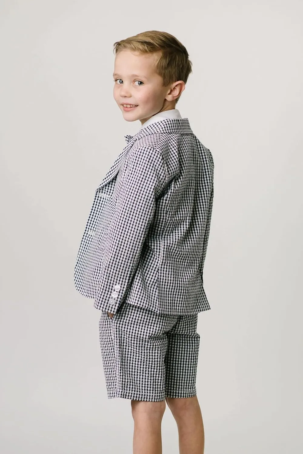 Hope & Henry Boys' Classic Seersucker Suit Jacket