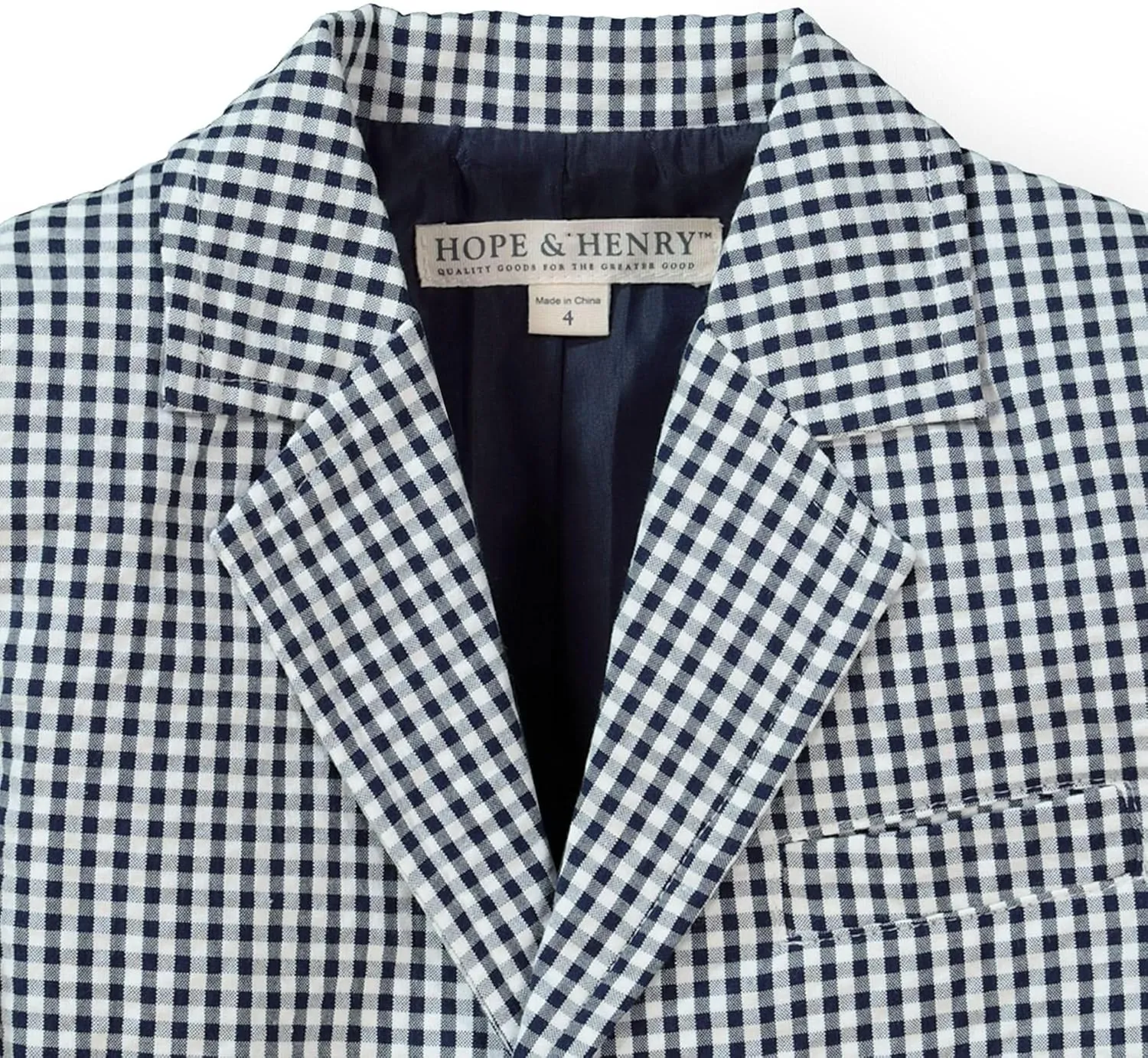 Hope & Henry Boys' Classic Seersucker Suit Jacket