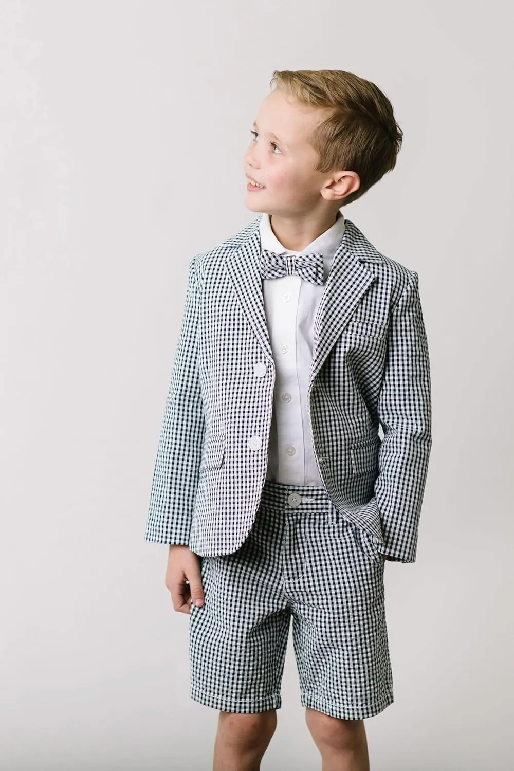 Hope & Henry Boys' Classic Seersucker Suit Jacket