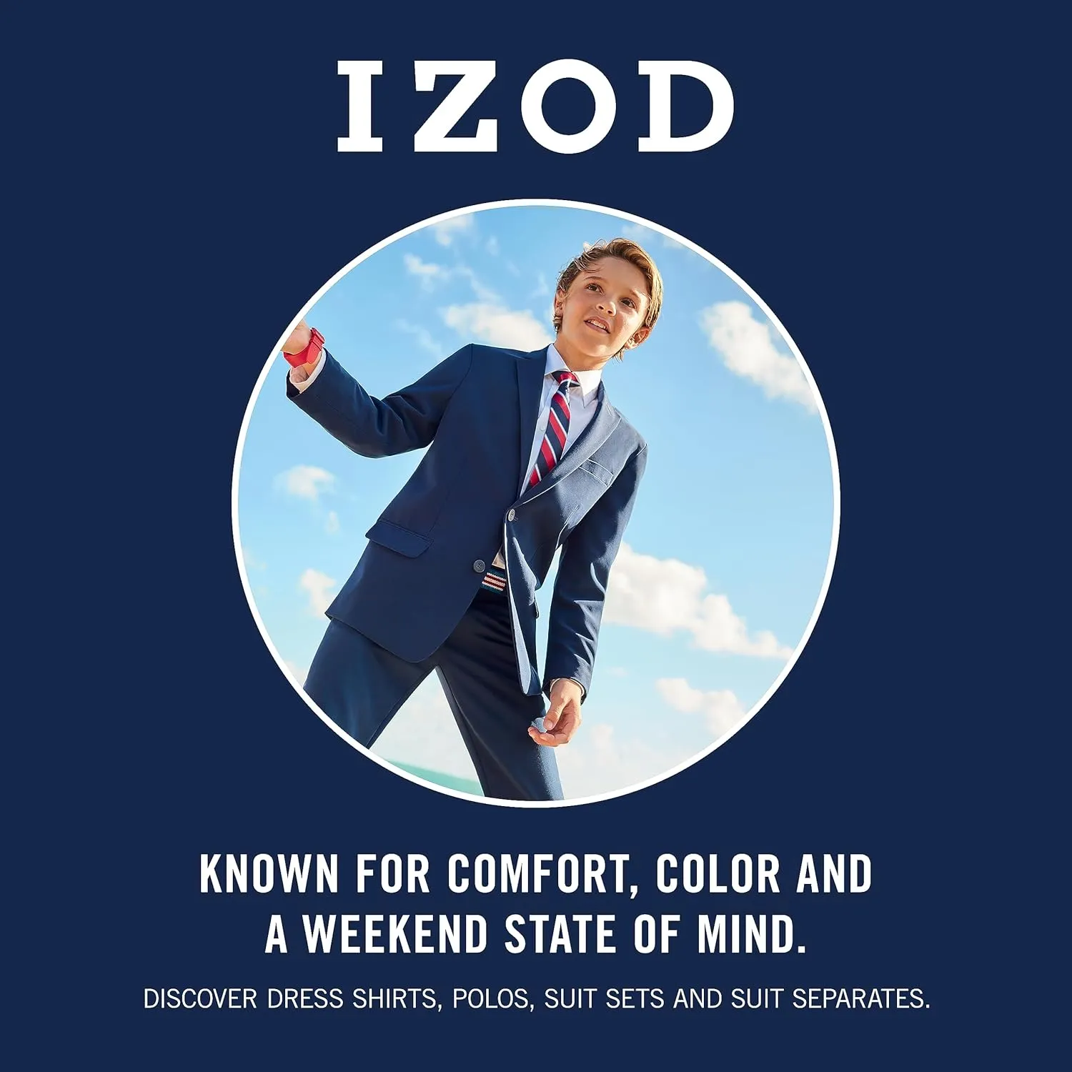 IZOD Boys' Brass Button Blazer Jacket