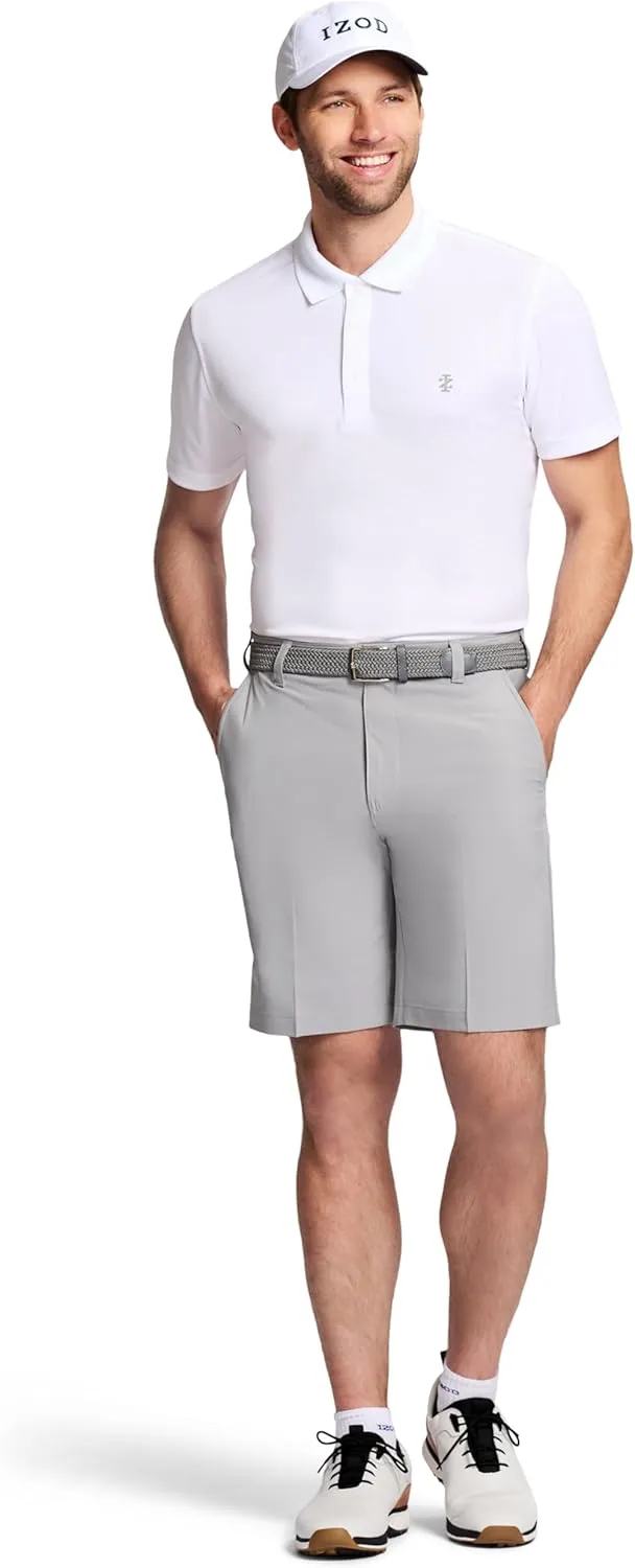 IZOD Men's Swingflex Straight-fit Stretch Golf Shorts, 9.5-inch Inseam