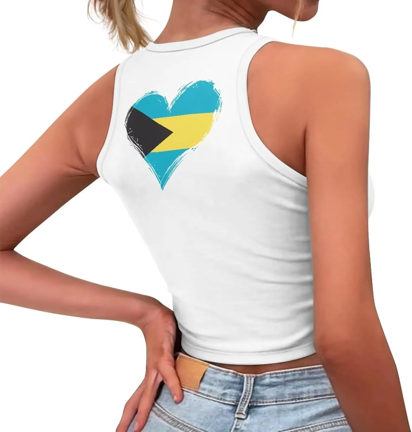 Jamaican Pride Tank Top for Women Jamaican Flag Tank Tops Ethnic Style Casual Basic Tank Crop Tops XS-XXL