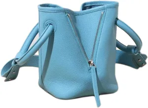 Leather Design Bucket Women's Unique Shoulder Bags With Cross-body Chain Strap Convertible Satchel Handbag