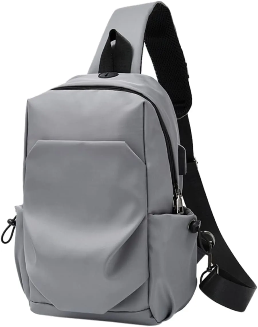 LIFKOME Travel Backpack Waterproof Chest Pouch Nylon Fine Stitching Compact Design for Everyday Use