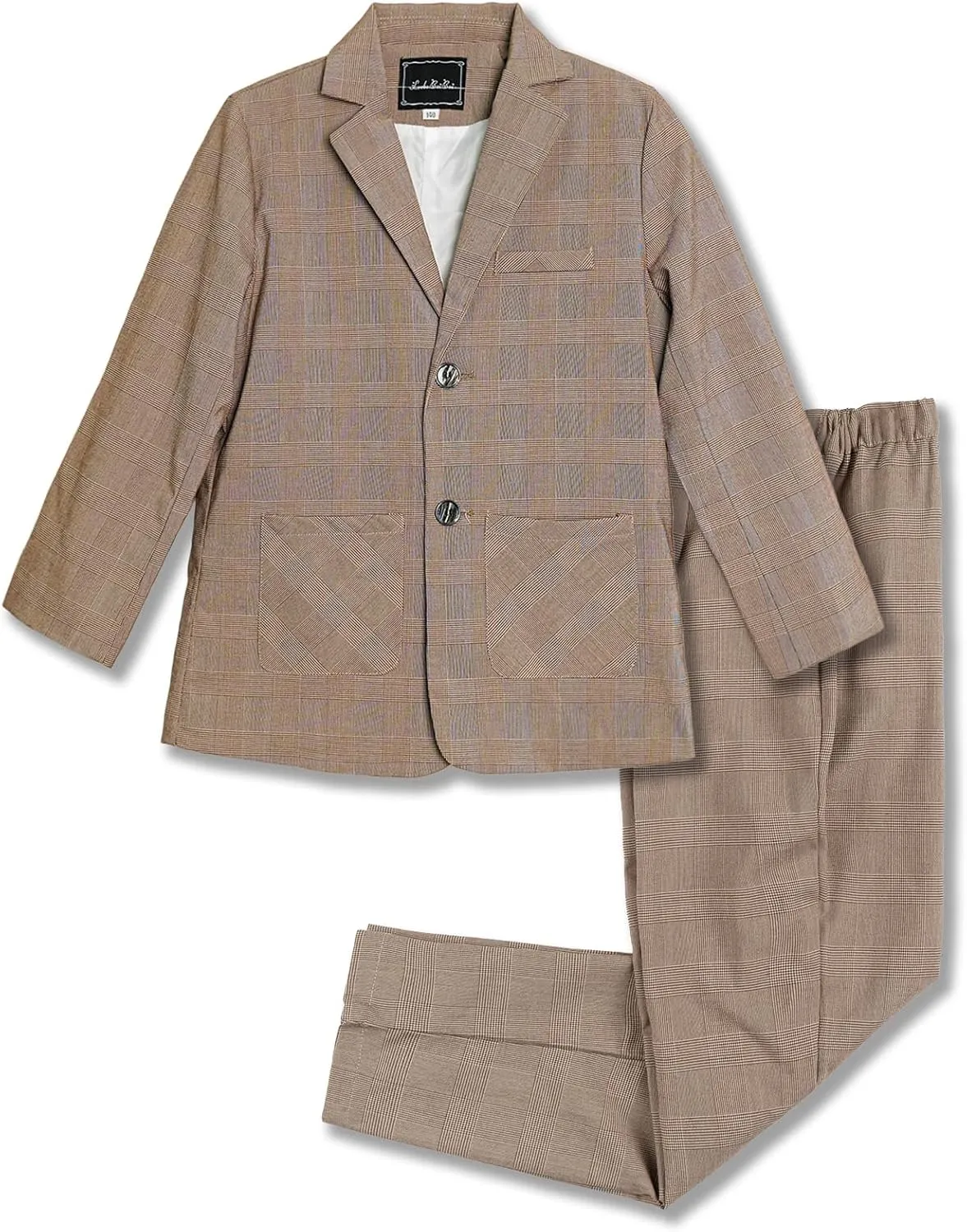 LOLANTA Boys Casual Suits Wedding Outfits Kids 2 Piece Gentleman Blazer and Pants Set Dresswear
