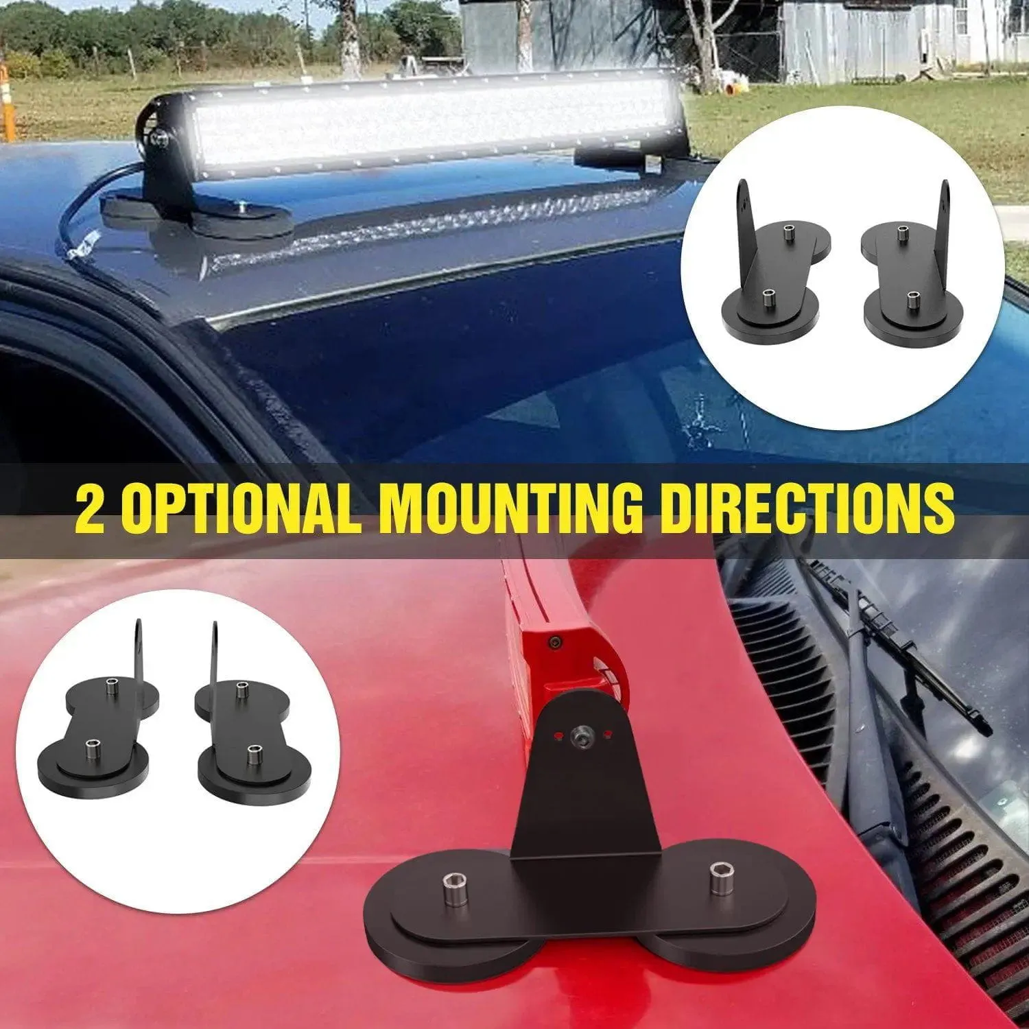 Magnetic Base Side-Mounted Sucker Holder Bracket (Pair)