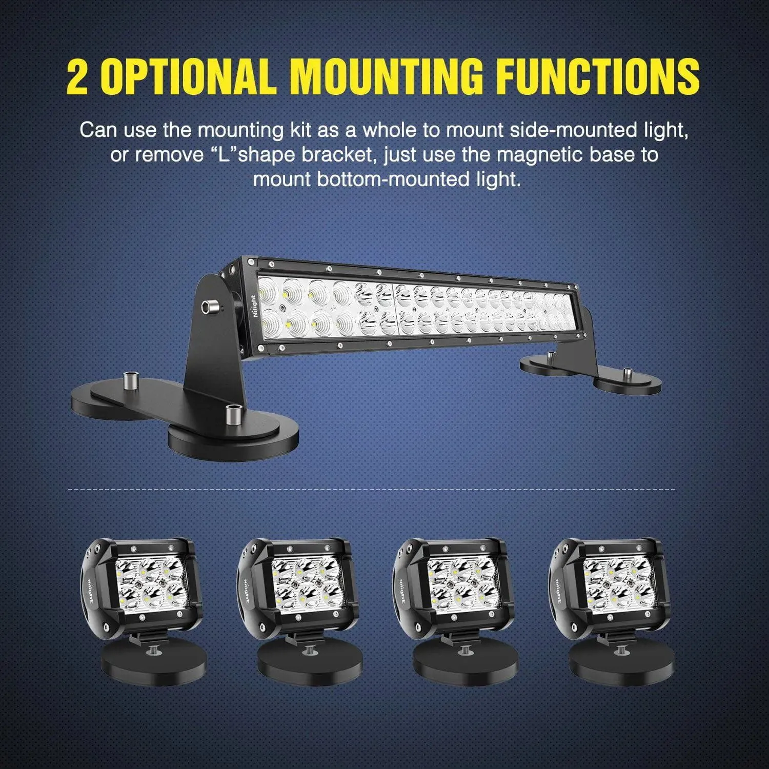 Magnetic Base Side-Mounted Sucker Holder Bracket (Pair)