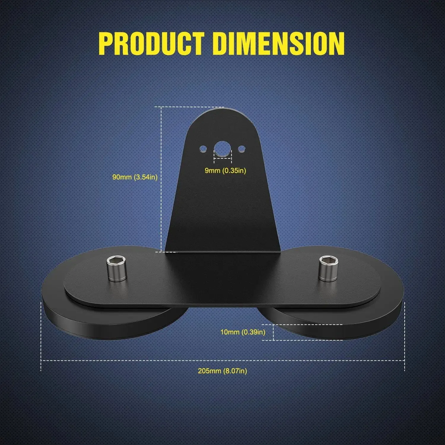 Magnetic Base Side-Mounted Sucker Holder Bracket (Pair)