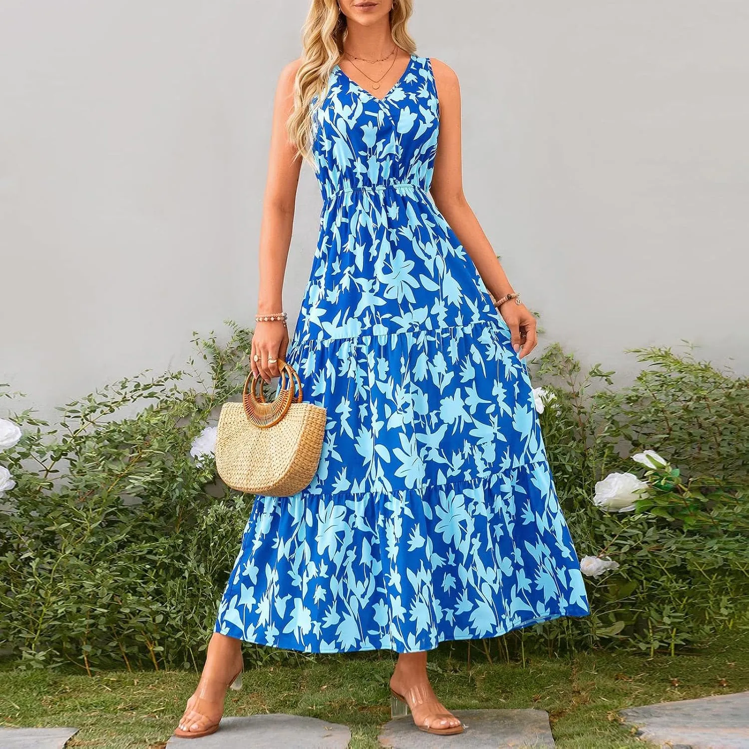 Maxi Dresses for Women 2025 Casual Spring Summer Maxi Dress Sleeveless Sundresses Dresses for Women