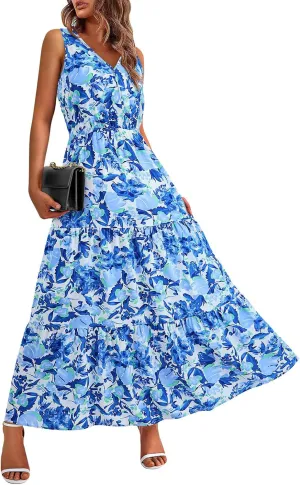 Maxi Dresses for Women 2025 Casual Spring Summer Maxi Dress Sleeveless Sundresses Dresses for Women