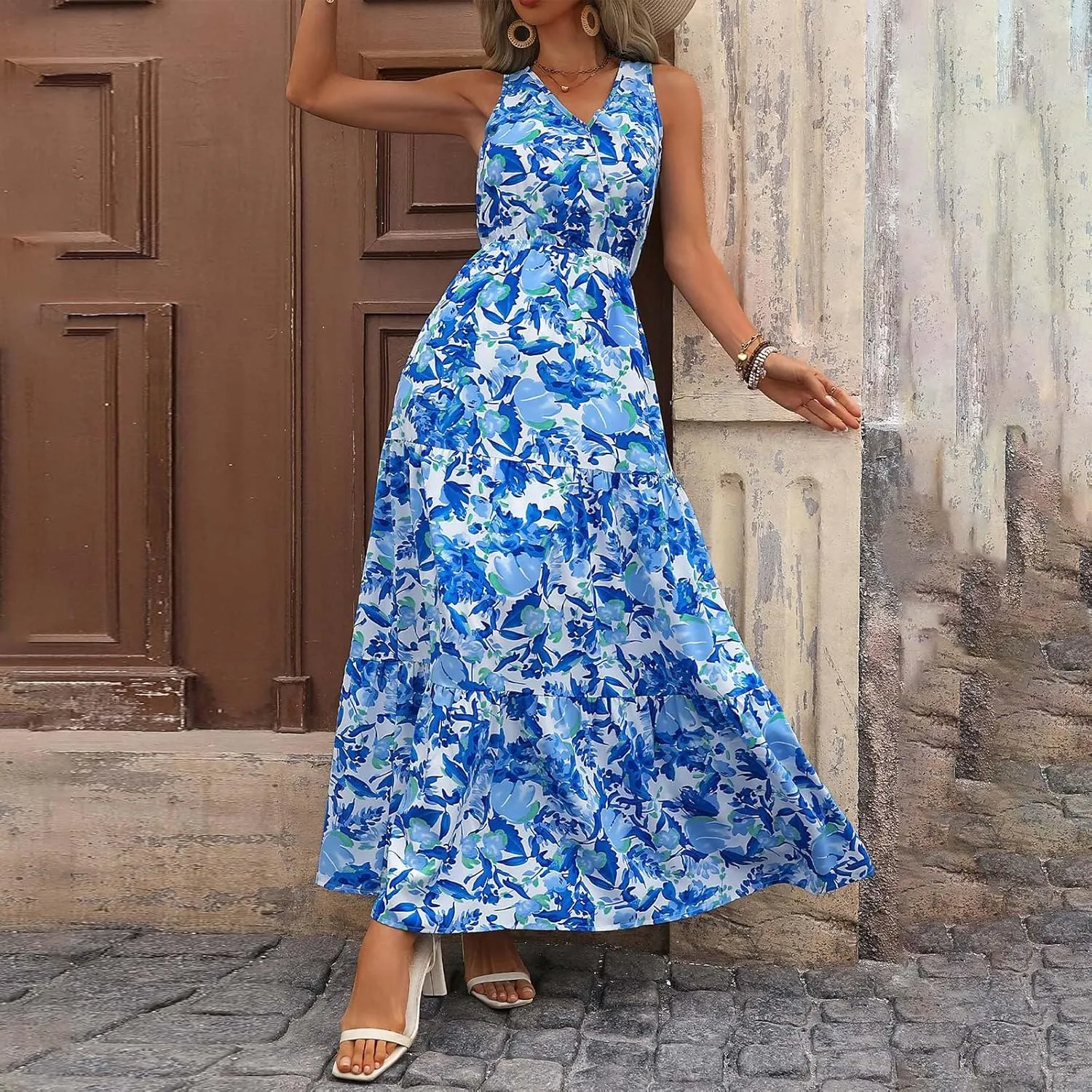 Maxi Dresses for Women 2025 Casual Spring Summer Maxi Dress Sleeveless Sundresses Dresses for Women