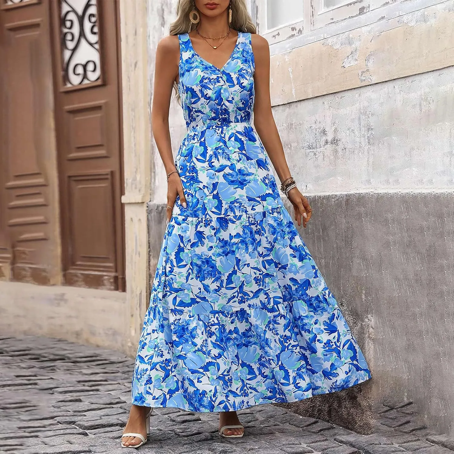 Maxi Dresses for Women 2025 Casual Spring Summer Maxi Dress Sleeveless Sundresses Dresses for Women